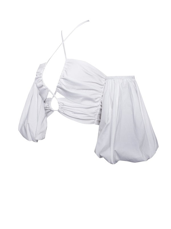 Lace Up Halter Neck Top