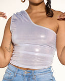 Reflective One Shoulder  Top