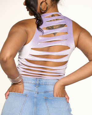 Cutout Sleeveless Crop Top