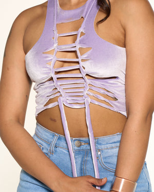 Cutout Sleeveless Crop Top